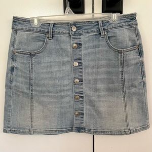 American Eagle Denim Hi-Rise A-Line Skirt